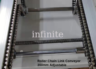 Length 3m 4m Roller Chain Conveyor Adjustable By Hand Crank