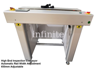 Single Rail SMT PCB Inspection Conveyor With Automatic Rail Width Adjustment 650mm