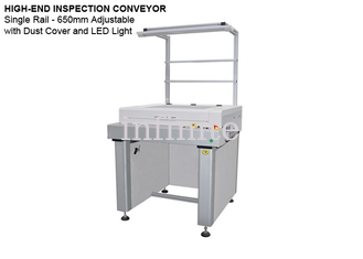 Single Rail High-End Conveyor PCB With Dust Cover And LED Light 650mm