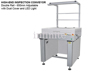 0.8m To 1m PCB Inspection Conveyor Dual Rail High End With Dust Cover