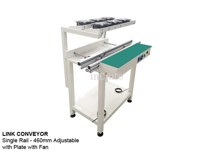 1.5m 2m PCB Assembly Line Normal Link Conveyor With Plate and Fan