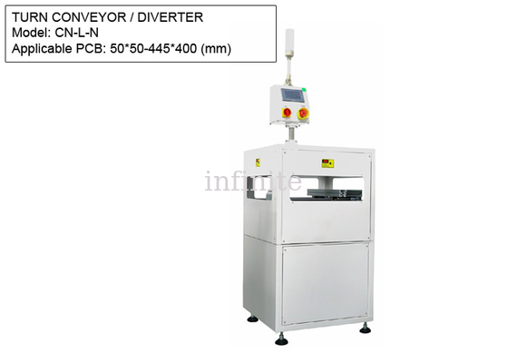 90 Degree 180 Degree PCB Turn Conveyor 50*50mm - 445*400mm For L-Size PCB