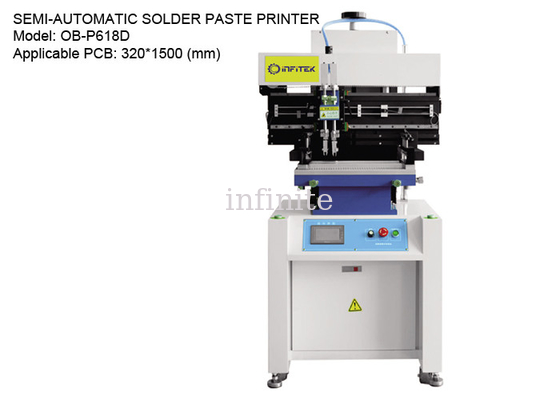 Slide Rail Solder Paste Printer Semi Automatic For 320*1500mm PCB