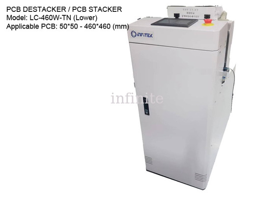 Lower PCB Stacker / PCB Destacker For 50*50mm - 460*460mm PCBs