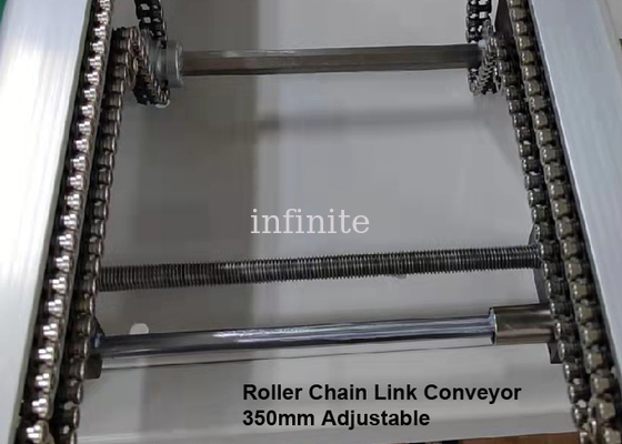 Length 3m 4m Roller Chain Conveyor Adjustable By Hand Crank