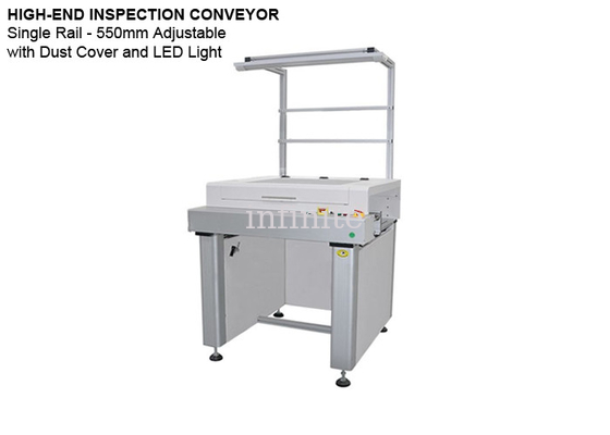 Single Track SMT PCB Conveyor 550mm Rail Width With Touch Screen