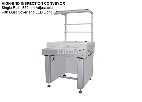 Single Rail High-End Conveyor PCB With Dust Cover And LED Light 650mm