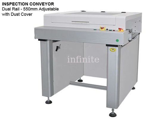 SMEMA Interface PCB Inspection Conveyor System 550mm Width