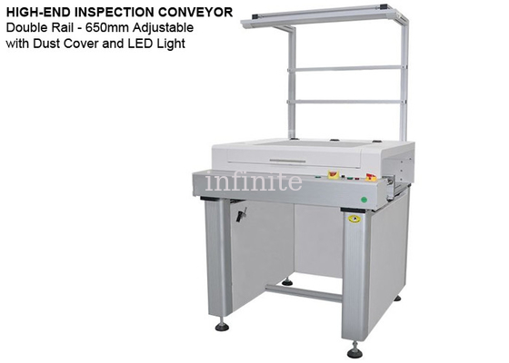 0.8m To 1m PCB Inspection Conveyor Dual Rail High End With Dust Cover