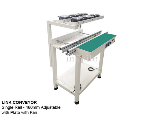 1.5m 2m PCB Assembly Line Normal Link Conveyor With Plate and Fan