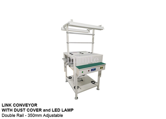 350mm Dual-Rail SMT Conveyor Cooling With Dust Cover And LED Light